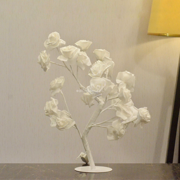White Rose LED Light Tree – Elegant Floral Night Lamp for Home Decor by Alfa Decor