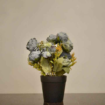 Faux Floral Charm – Gray Roses