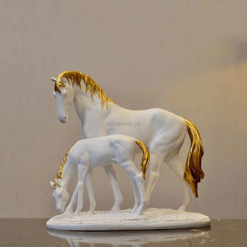 Ethereal Gallop: The Horse and Foal Duet