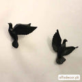 6 Pcs Hanging Birds | Matte Black