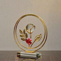 Eternal Bloom in Golden Circle – Rose Orb Accent