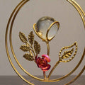 Eternal Bloom in Golden Circle – Rose Orb Accent