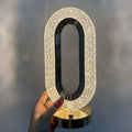 Luminous Loop Crystal Table Lamp – Golden Glow Edition