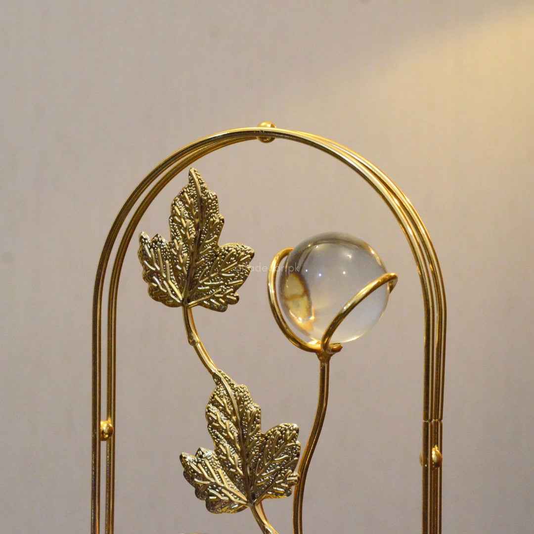 Opulent Bloomscape – Twin Orbs & Golden Vines