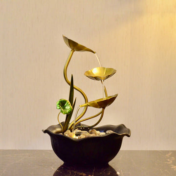 Golden Serenity Electric Fountain