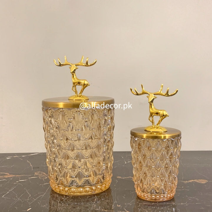 Deer Head Diamond Jar Set