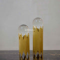 Exquisite Set of Vertical Crystal Ball Towers