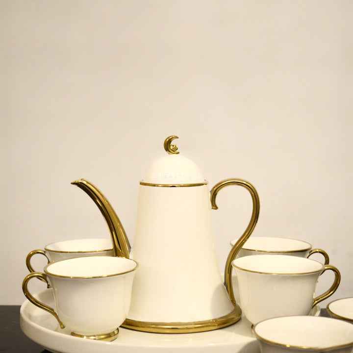 Golden Radiance Revolving Tea Set