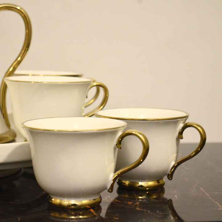 Golden Radiance Revolving Tea Set
