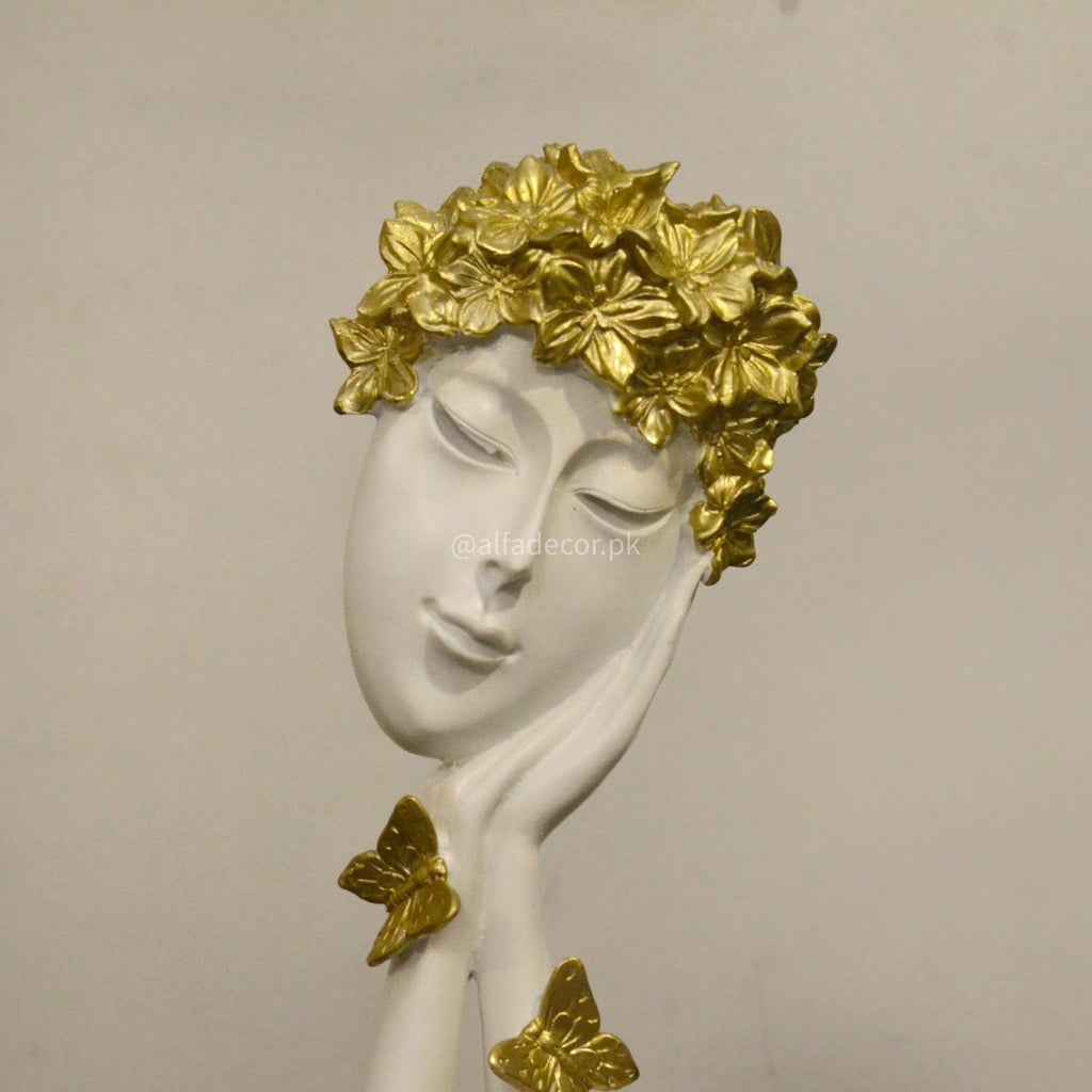 Golden Rose Contemplation Sculpture