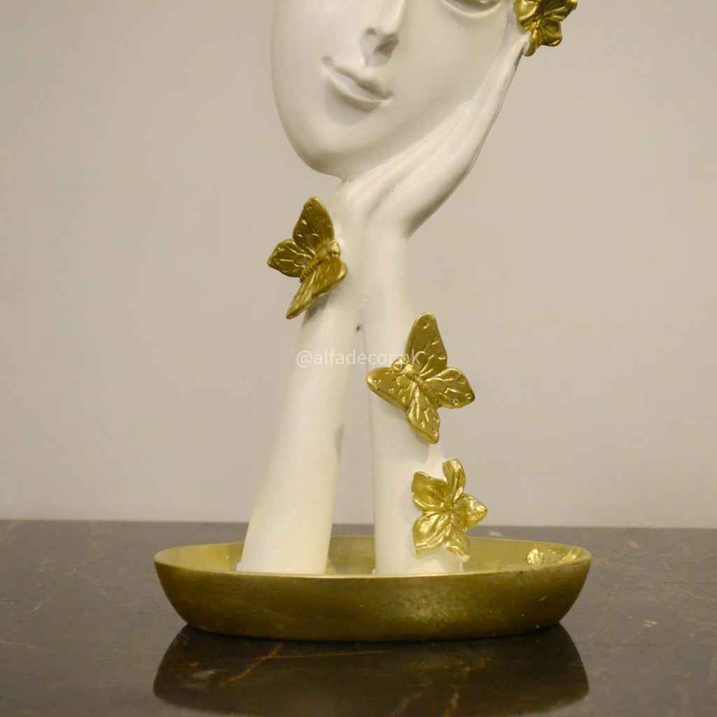 Golden Rose Contemplation Sculpture
