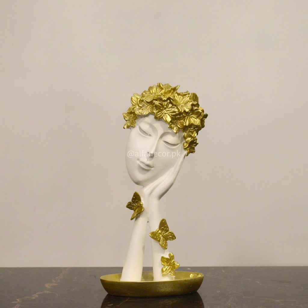 Golden Rose Contemplation Sculpture