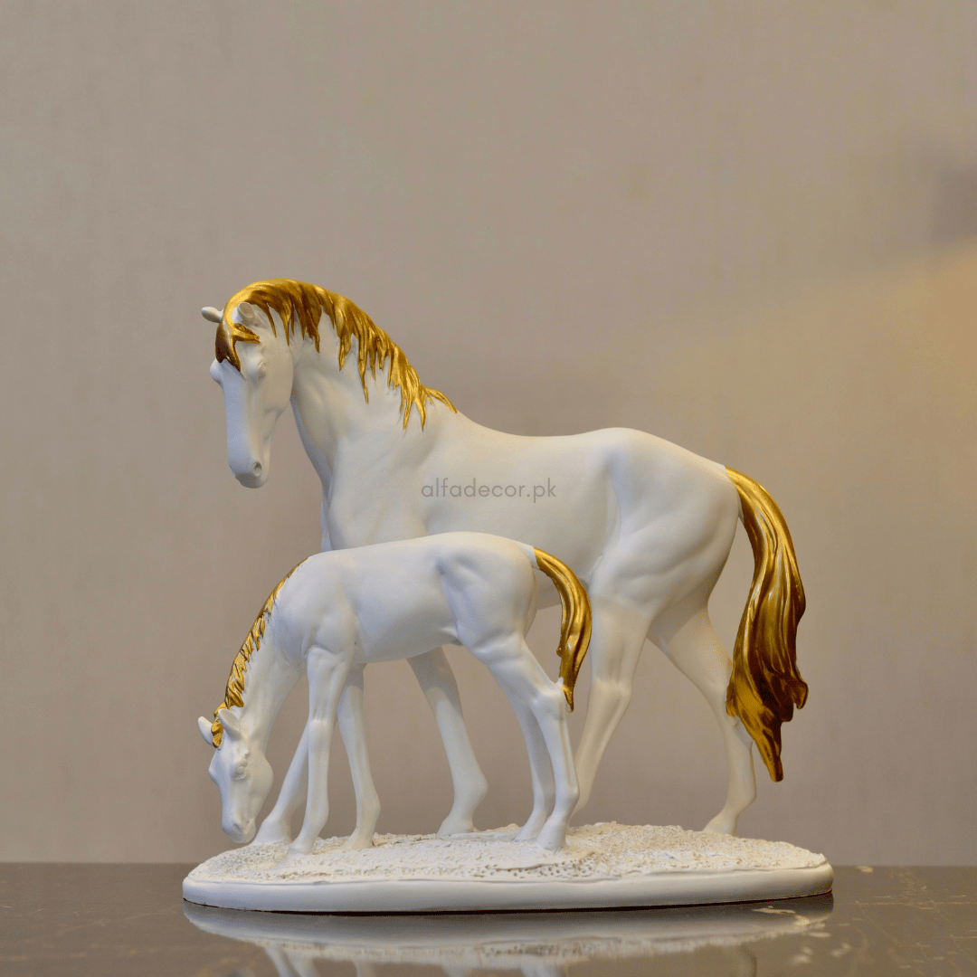 Ethereal Gallop: The Horse and Foal Duet