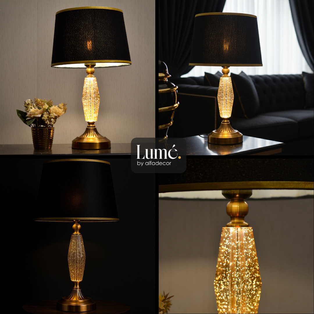 Pair of Lustre Glow Lamp – Sparkling Metal Artistry by Lumé