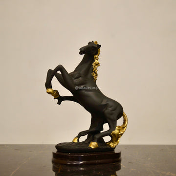 Majestic Harmony Gilded-Maned Black Horse