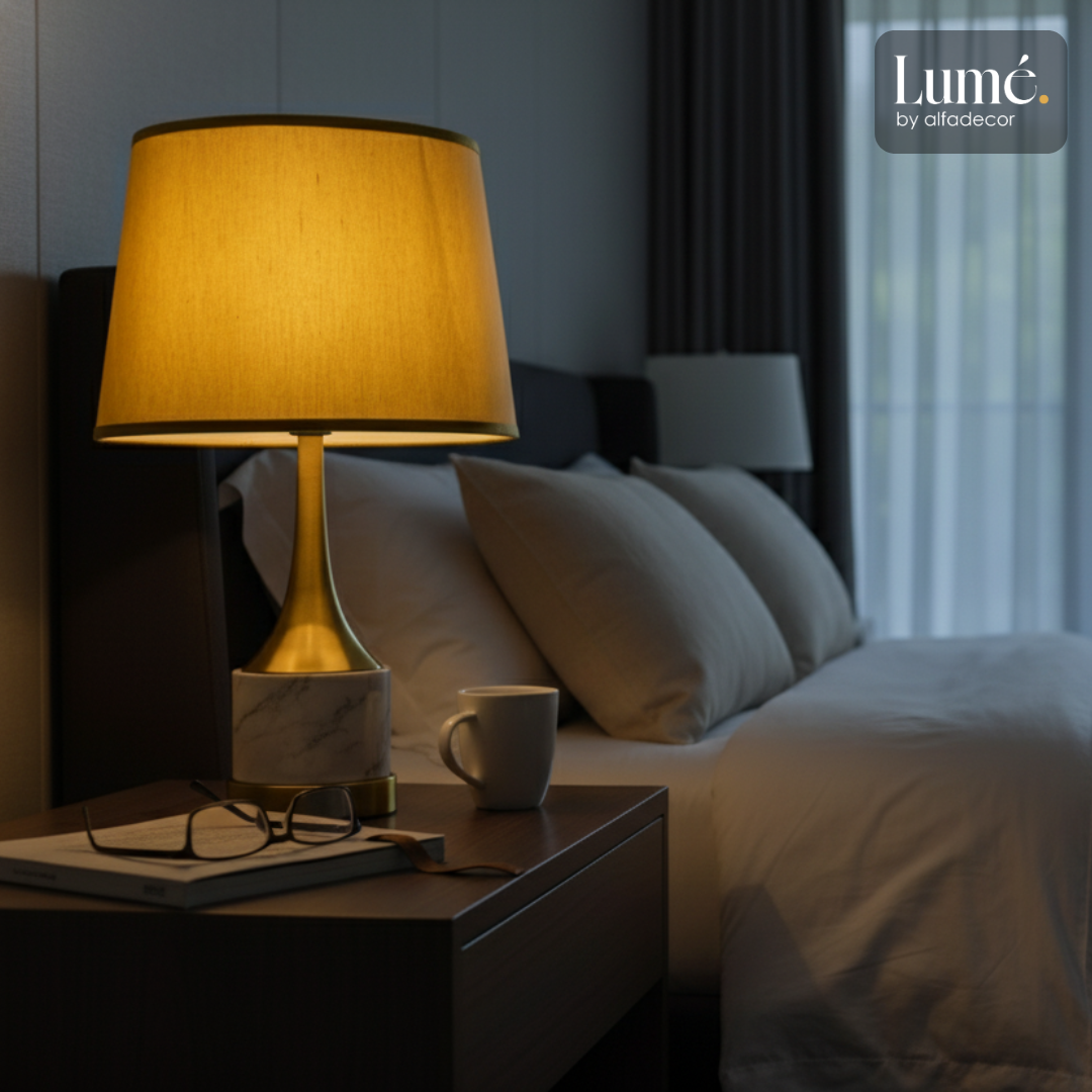 Pair of Marbela Metal & Marble Lamp – Classic Beauty Reinvented