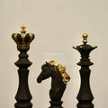 Majestic Midnight Chess Trio – King, Queen, Knight Set