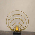 Radiant Candle with Delicate Rings