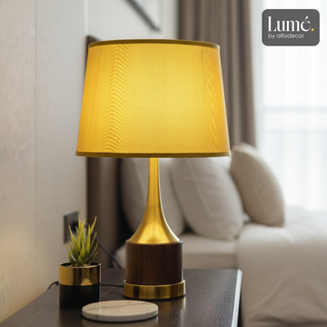 Pair of Solis Metal & Wood Table Lamp – The Warm Glow of Modern Craft