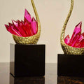 Swan Symphony Golden Grace with Pink Sparkle